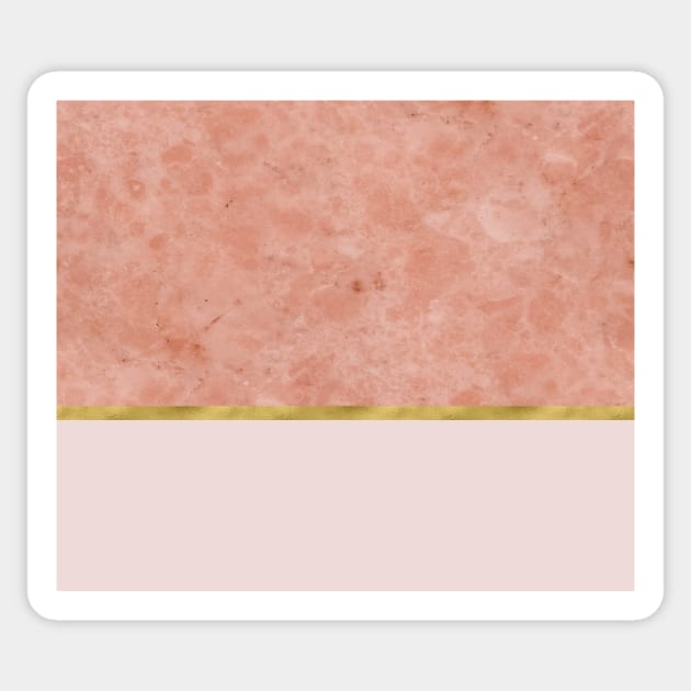 Ettore rosa on blush pink & gold Sticker by marbleco